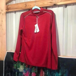 Core 365 classic red heather activewear top size medium